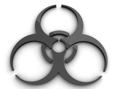 3d bio hazard icon clipart