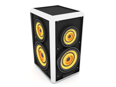 Three dimensional sound box clipart