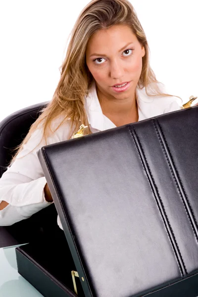 Gerente feminino obter definido ir para o trabalho — Fotografia de Stock