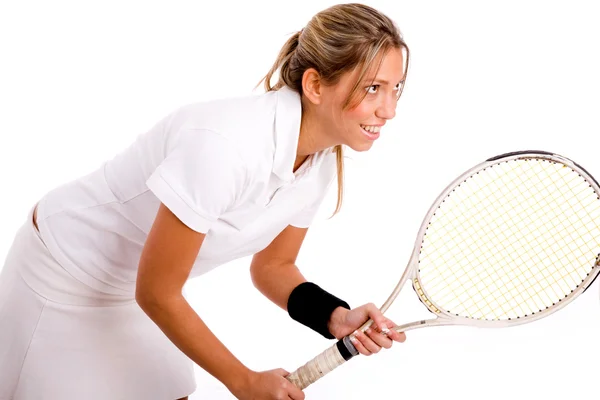 Young female ready to play — Stock Photo, Image