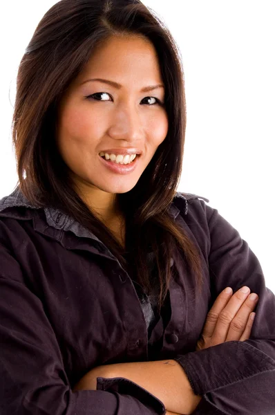 Giovane asiatico professionale con braccio piegato — Foto Stock