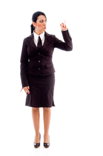 Manager visar räkna hand gest — Stockfoto
