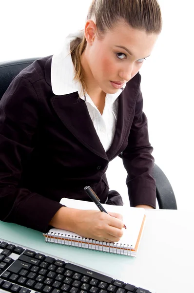 Female executive busy in her office — Stock Photo, Image
