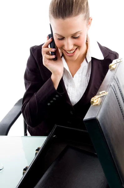 Ügyvezető elfoglalva telefonhívás — Stock Fotó