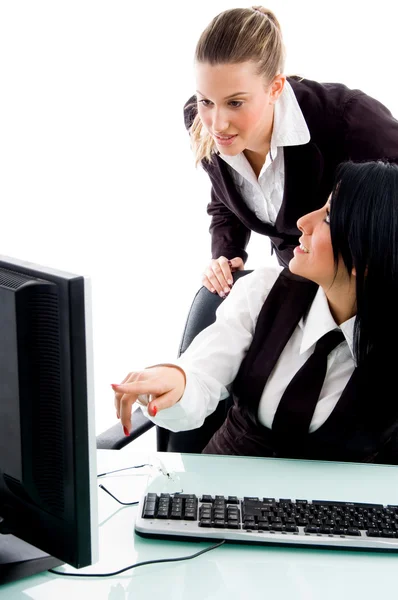 Executives working on computer — Stock Photo, Image