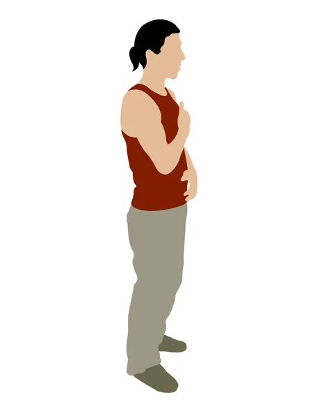 Sideview of young guy — Stock Photo, Image