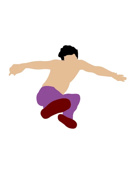 Homem pulando no ar — Fotografia de Stock