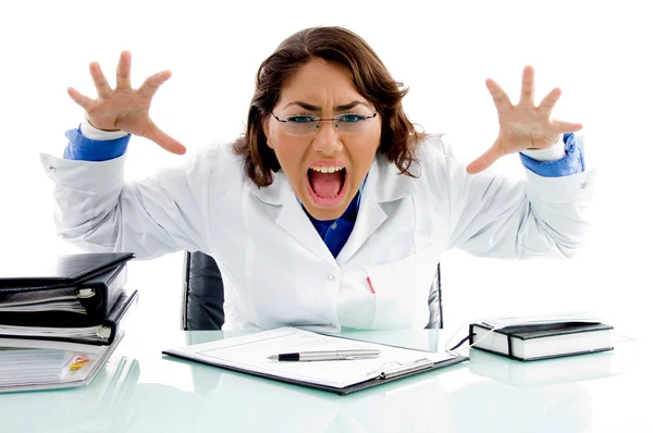 Gridare medico professionista — Foto Stock