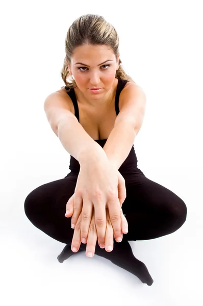 Kvinna gör stretching — Stockfoto