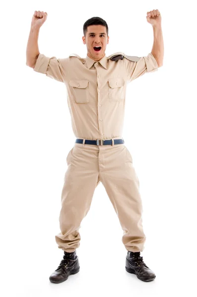 Happy young soldier — Stock Photo, Image