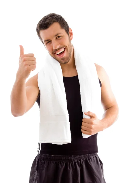 Young male with thumbs up — Stock Photo, Image