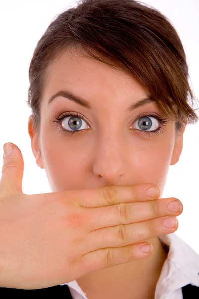 Close up of surprised woman — Stock Photo, Image
