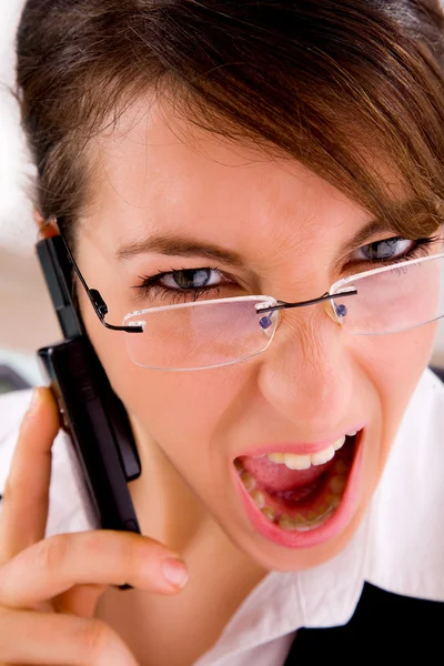 Close up of angry young female lawyer — Stock Photo, Image