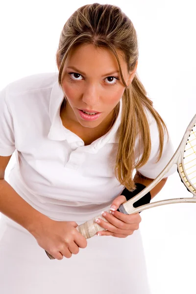 Unga kvinnliga tennisspelare. — Stockfoto