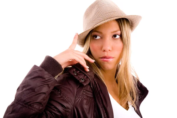 Side view of woman looking sideways — Stock Photo, Image