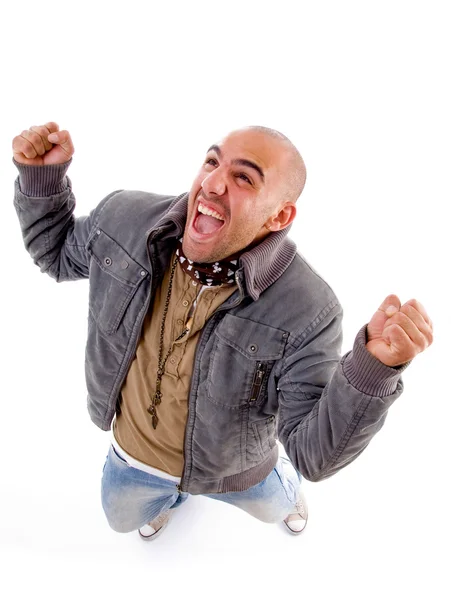 Excited young man posing — Stock Photo, Image