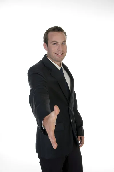 Affärsman som erbjuder handslag — Stockfoto
