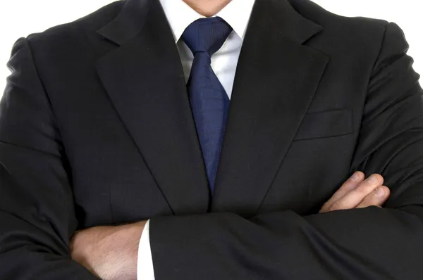 Businessman in suit with crossed arms — Stock Photo, Image