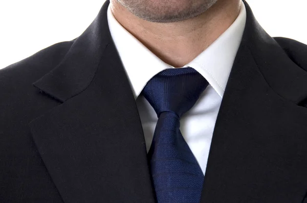 Biznesmen człowiek komplet z krawat węzeł — Zdjęcie stockowe