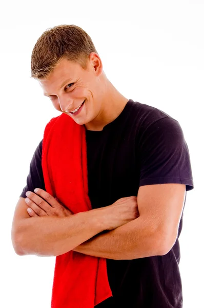 Handsome male with crossed arms — Stock Photo, Image