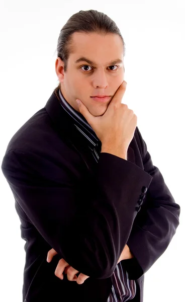 Portrait of confused businessman — Stock Photo, Image