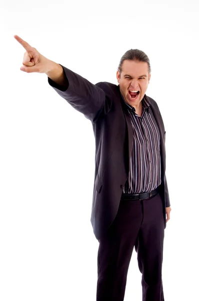 Disappointed businessman shouting — Stock Photo, Image