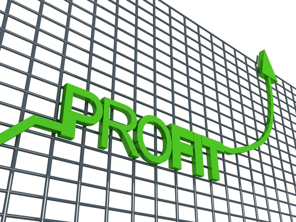 Three dimensional profit graph — Stock Photo, Image