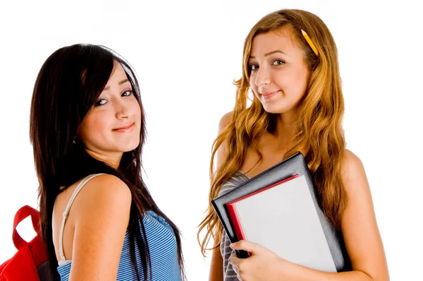 Students posing with study materials — Stock Photo, Image