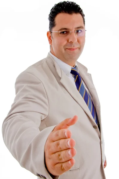 Бізнесмен пропонуючи рукостискання — стокове фото