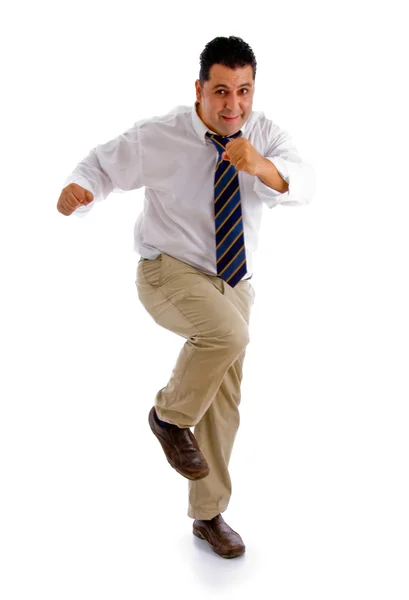 Dancing young businessman — Stock Photo, Image