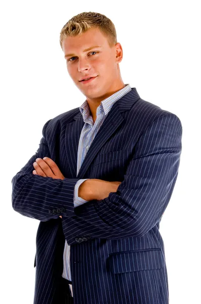 Businessman posing with crossed arms — Stock Photo, Image