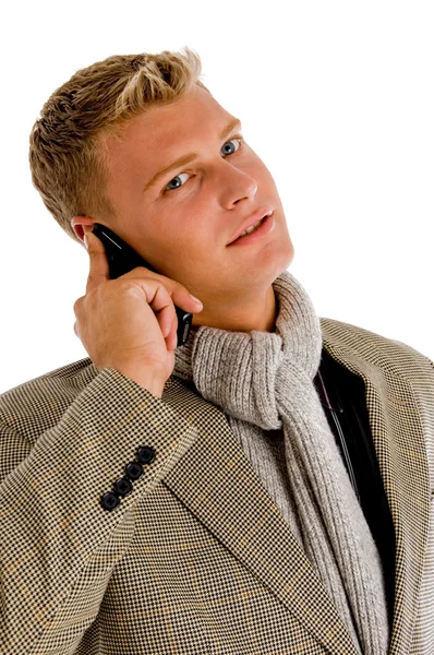 Professionell person upptagen på telefonsamtal — Stockfoto