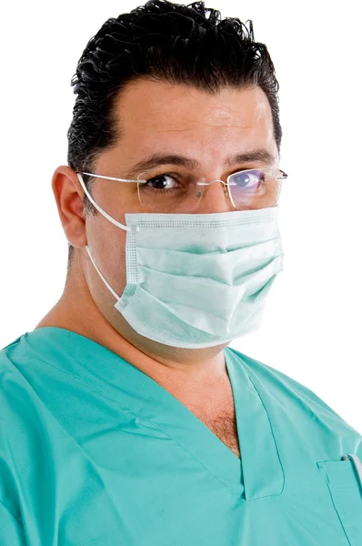 Zblízka lékaře s obličejovou maskou — Stock fotografie