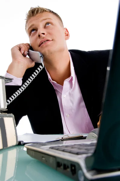 Young executive taking call — Stock Photo, Image