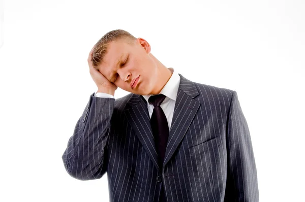 Portrait of sleeping businessmale — Stock Photo, Image