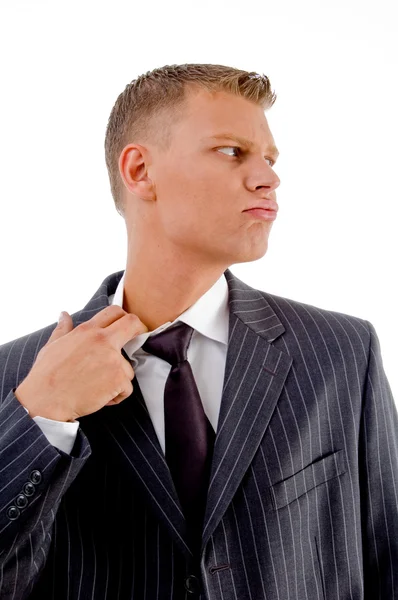 Side view of professional feeling hot — Stock Photo, Image