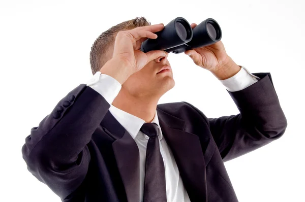 Ejecutivo observando a través de prismáticos —  Fotos de Stock