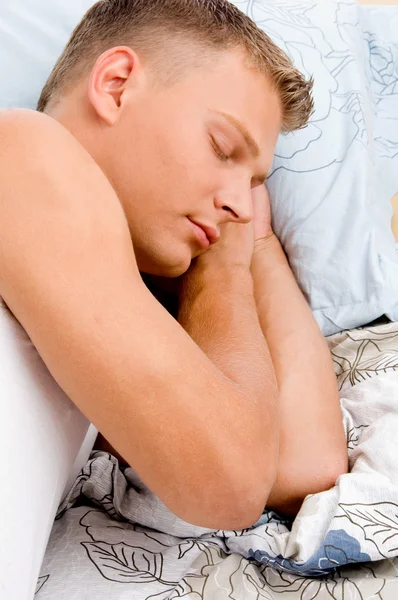 Handosme člověk ve spánku — Stock fotografie