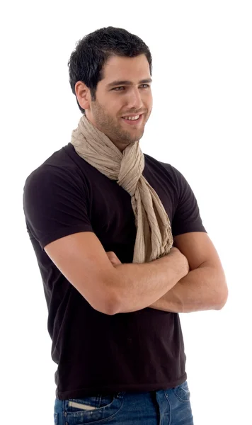 Young man with folded hands — Stock Photo, Image