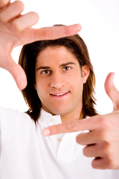 Mann zeigt Geste mit der Hand — Stockfoto
