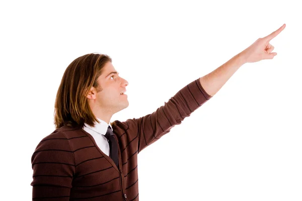 Handsome guy pointing — Stock Photo, Image