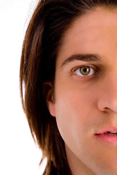 Halv längd syn på mannens ansikte — Stockfoto