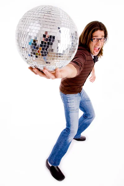 Male showing disco ball — Stock Photo, Image