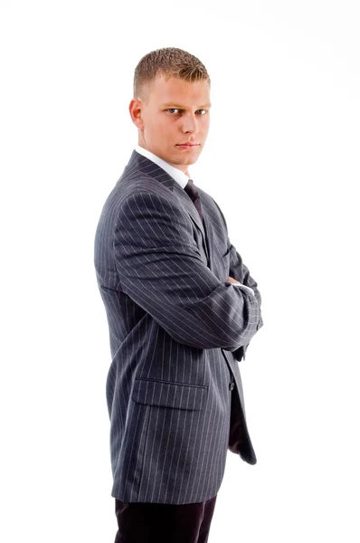 Young boss with crossed arms — Stock Photo, Image