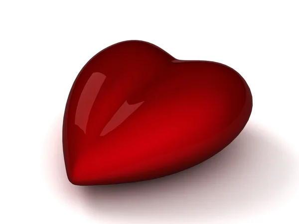 3D-s piros szív — Stock Fotó