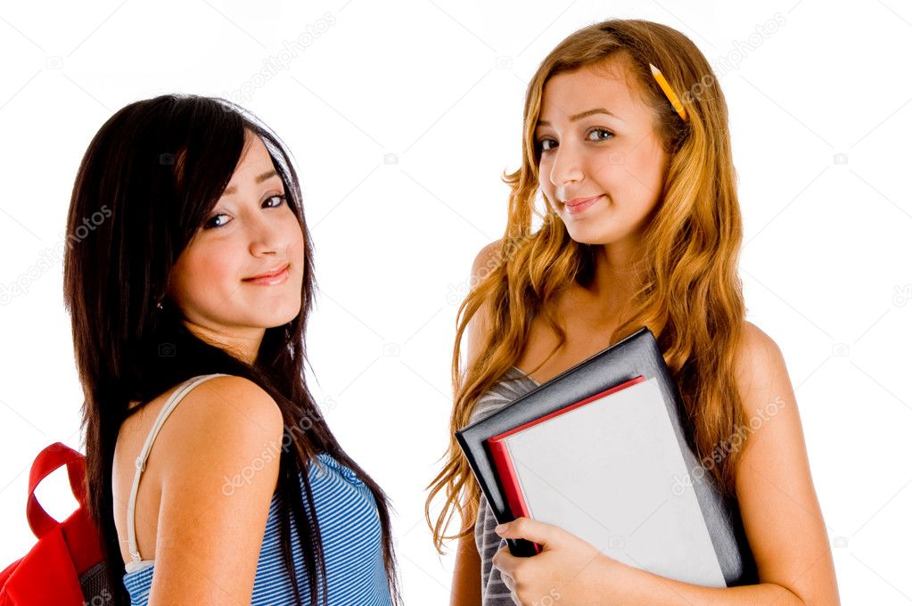 Students posing with study materials
