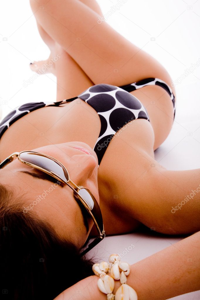 Gorgeous young woman in bikini