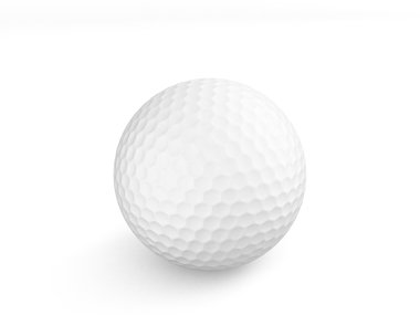 3d white golf ball clipart