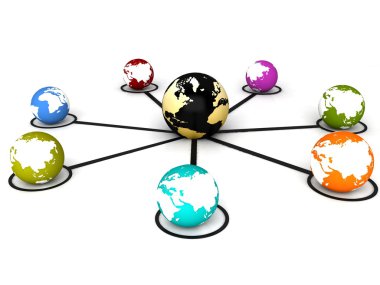 Global networking clipart