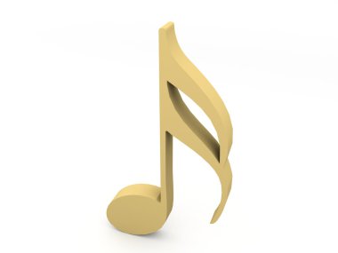 Golden musical note clipart